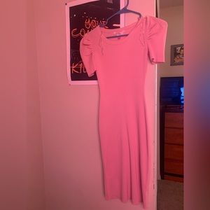 Pink sweater dress